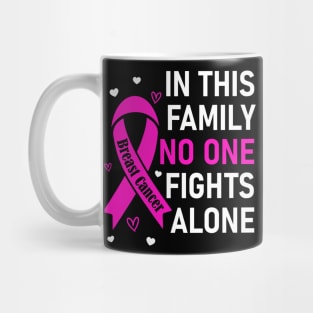 In This Family No One Fights Alone | Breast Cancer Mug